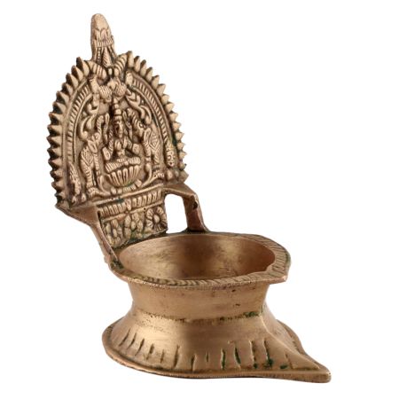 Handmade Small Pooja Oil Lamp Ashtadhatu Worship Lamp